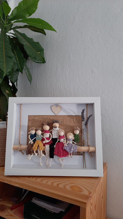 Macramé rodina v rámečku 7 — foto 1