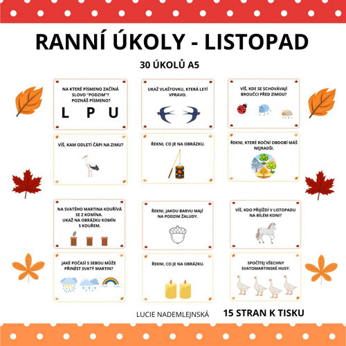 Ranní Úkoly - Listopad — foto 1