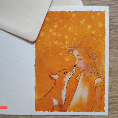 A6 přáníčko s lištičkou