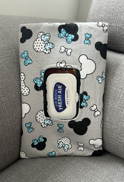 Obal na vlhčené ubrousky - modrý Micky