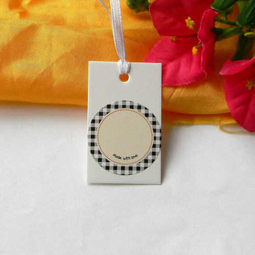 PV-017 Papírová visačka-MADE WITH LOVE - 1ks