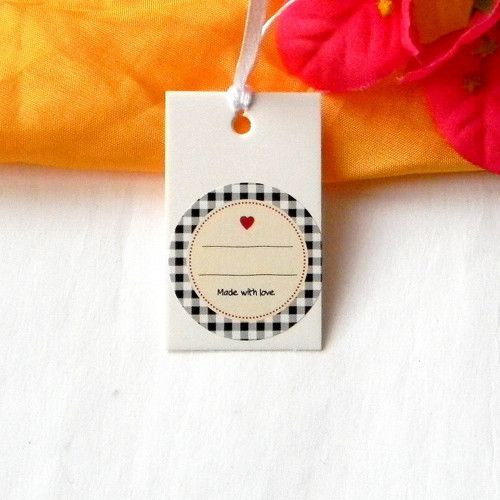 PV-018 Papírová visačka-MADE WITH LOVE - 1ks