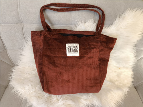 Manšestrová taška-Shopper - Měděná — foto 1