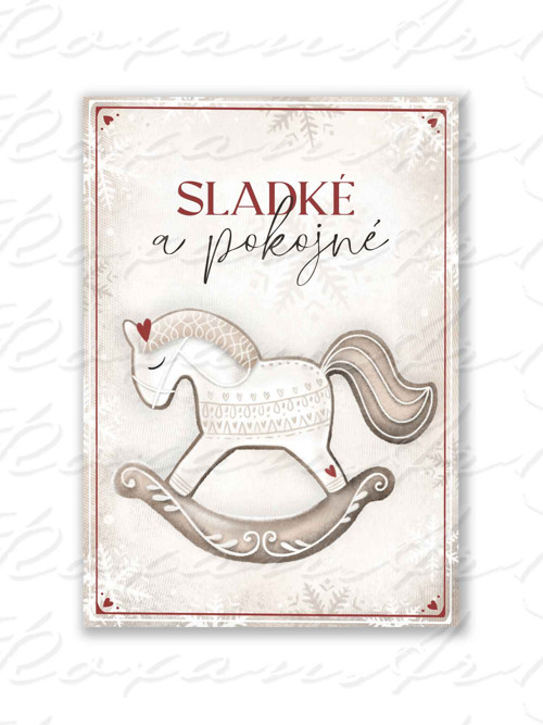 Vánoční pozdrav s koníkem - Sladké a pokojné