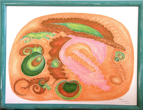Autorský relaxační obraz Volnost,suchý pastel