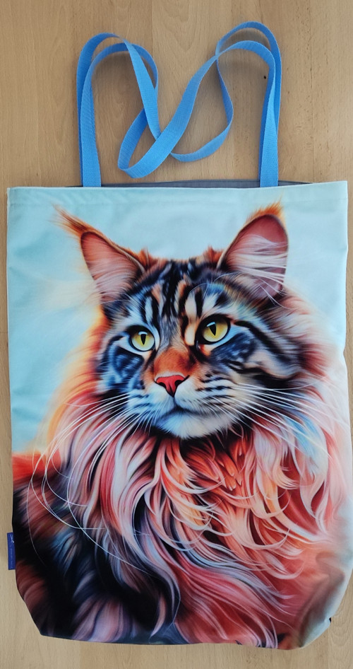Velká taška nákupka s kočkou.