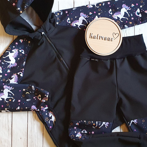 Softshellový komlet zimní - bunda +kalhoty černá — foto 1