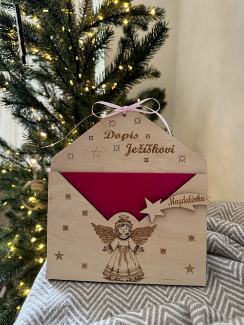Obálka Dopis Ježíškovi s andílkem
