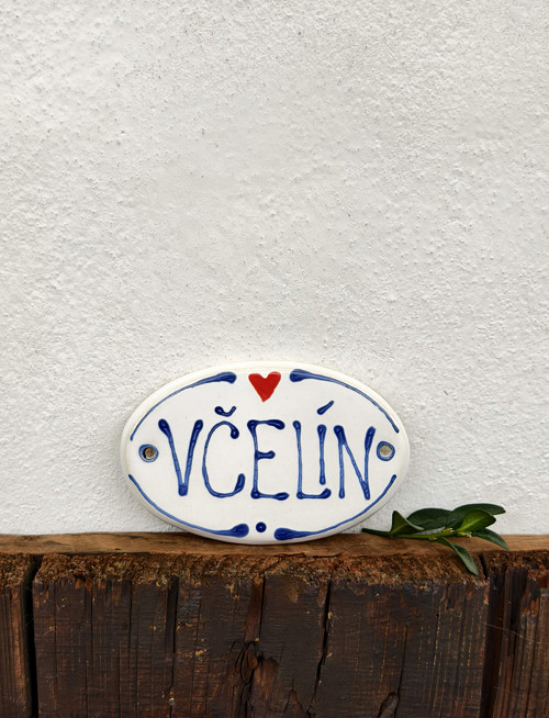 Cedulka Na Dveře Včelín S Dírkou