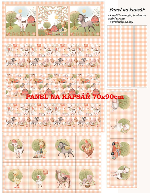 Panel na kapsář bavlna — foto 1