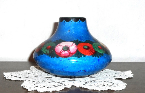 Porcelánová VÁZA, květinový motiv, ruční malba