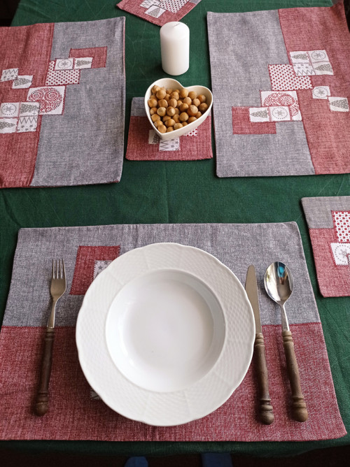 Patchwork prostírání vánoční