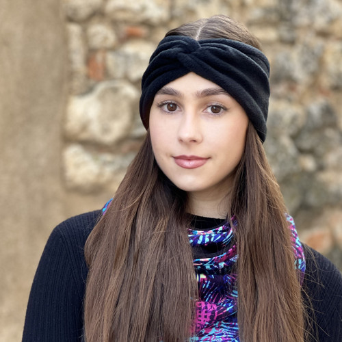 Dámská čelenka fleecová - černá S