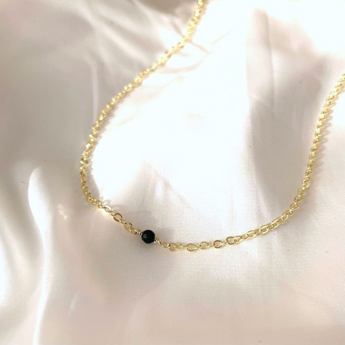 Náhrdelník choker s malachitem zlatý