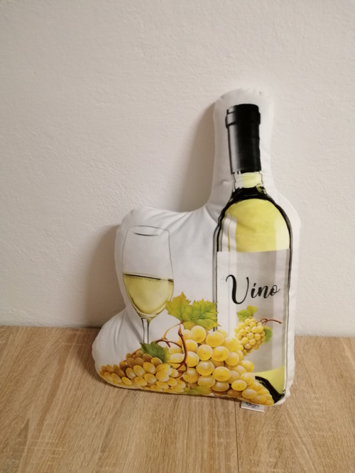 Bílé víno - 3D polštář