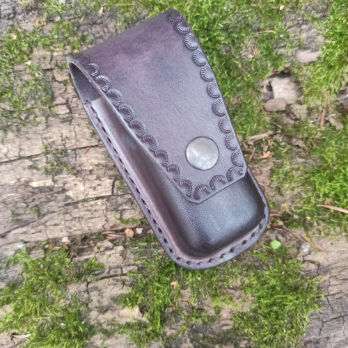 Kapsa na opasek inhalátor hnědá - červeň mahagon 2