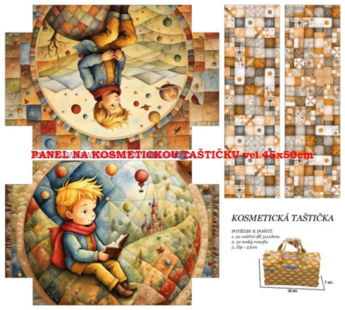 Panel na taštičku Malý princ bavlna - skladem