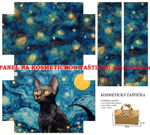 Panel na taštičku bavlna - skladem — foto 1