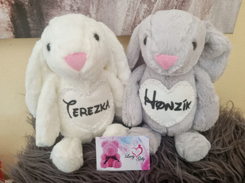 Plyšový zajíček se jménem 30cm