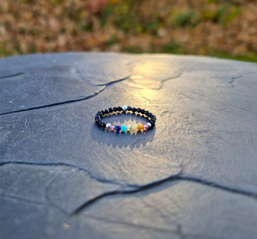 Nejjemnější čakrový prsten*spinel*0,2 cm*Ag