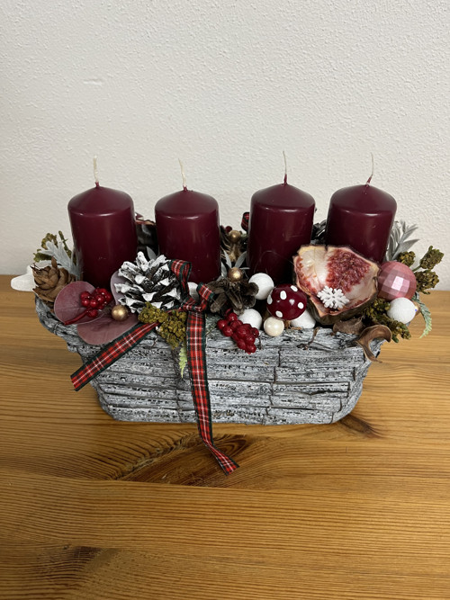 Advent v proutí - vínový