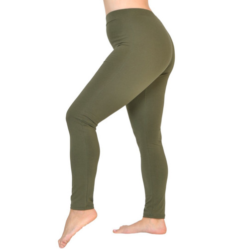 Bavlněné legíny – ELA / khaki, vel. S - XXL