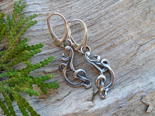 Strieborné náušnice Ag925 Ornament Art Nouveau