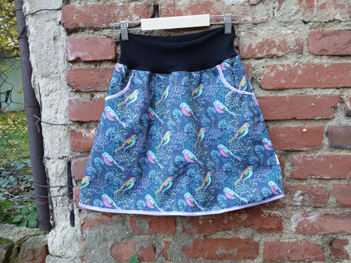 Sukně softshell ptáčci M