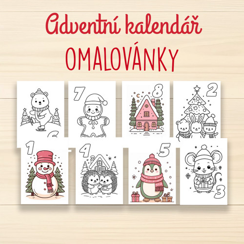Adventní kalendář omalovánky