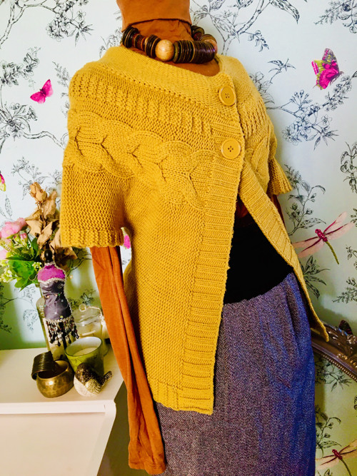 Boho Vesta kardigan v okru — foto 1