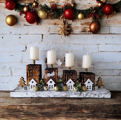 Adventní svícen zlatý — foto 1