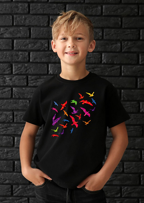 Dětské tričko "Colorful Origami Birds"