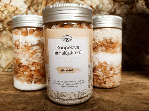 Koupelová himalájská sůl Pomeranč 350 ml