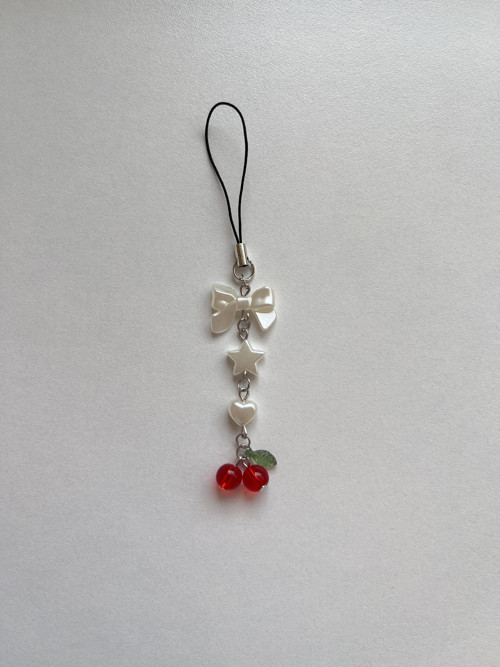 Beaded Cherries Phone Charm — foto 1