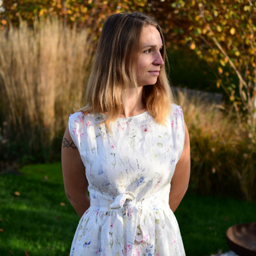 Lněné zavazovací šaty Isabelle — foto 1