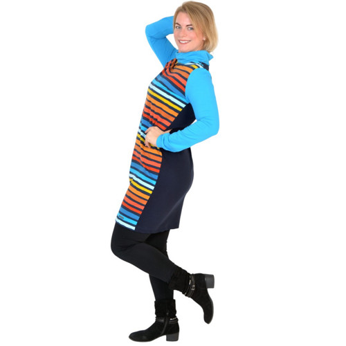 Mikinošaty ALEX / modrá, proužky, vel. L - XL