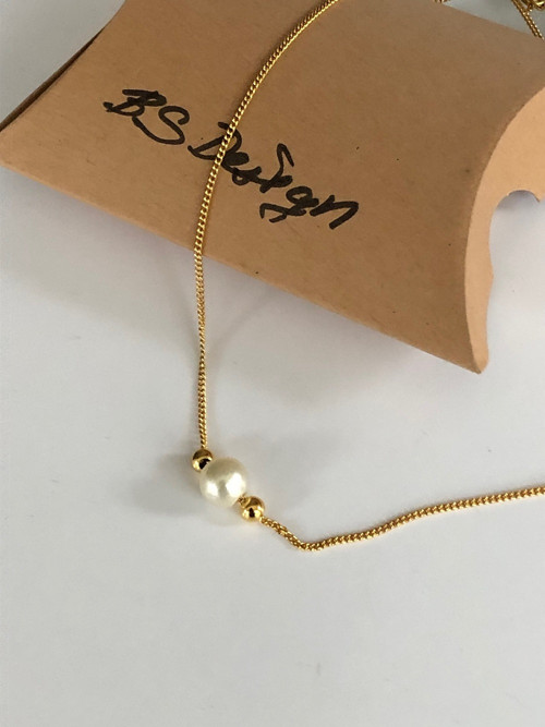 Minimalistický náhrdelník s pravou perlou Ag925