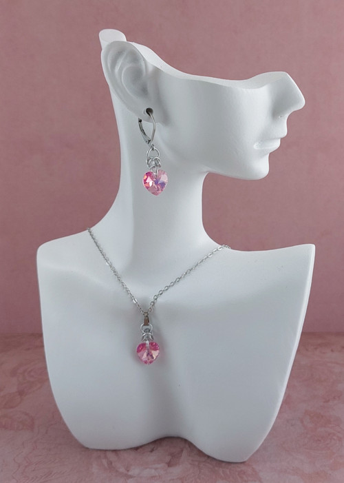 Souprava Swarovski jemná růžová