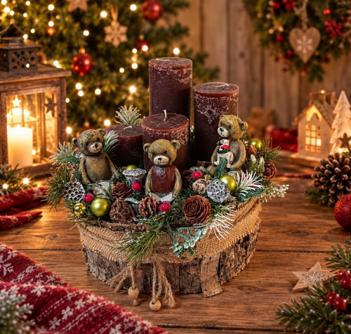 Adventní medvídci v lese