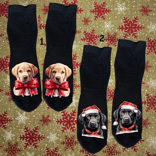 Labrador Teplé Vánoční Bavlněné Ponožky