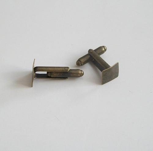 BRONZOVÉ MANŽETOVÉ KNOFLÍČKY - 8x8 mm
