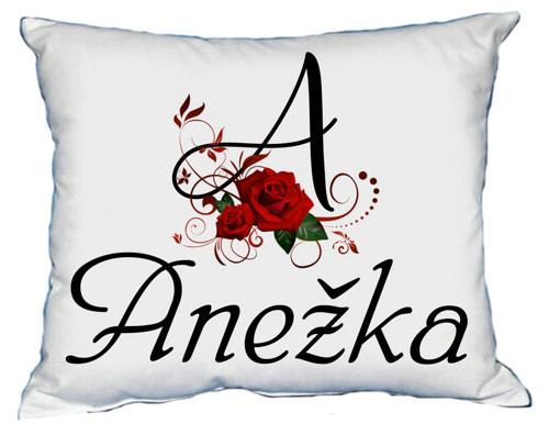 Polštář s dámským jménem ANEŽKA
