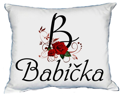 Polštář s dámským jménem BABIČKA