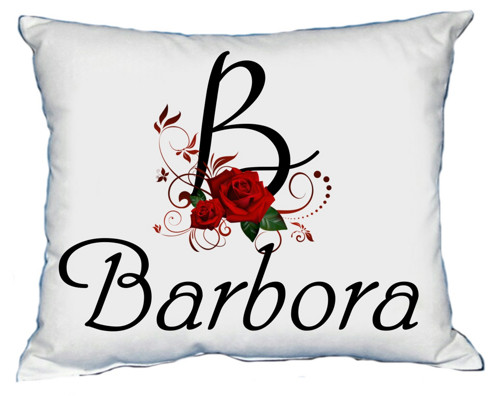 Polštář s dámským jménem BARBORA