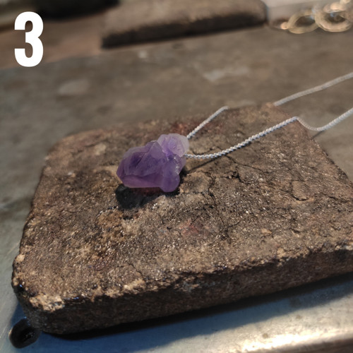 Stříbrný náhrdelník s ametystem č. 3 — foto 1