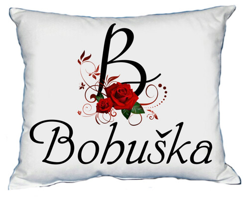 Polštář s dámským jménem BOHUŠKA