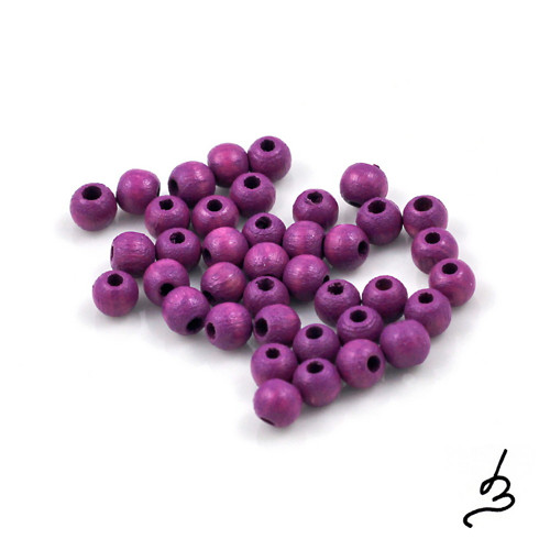 Dřevěné fialové pr. 5 mm - bal. 40 ks