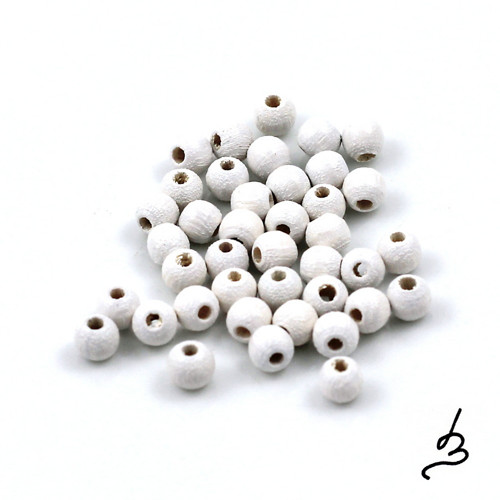 Dřevěné bílé pr. 5 mm - bal. 40 ks