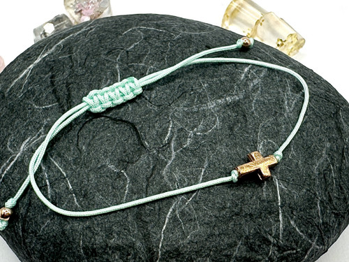 Pozlacený náramek - Cross (mátová)