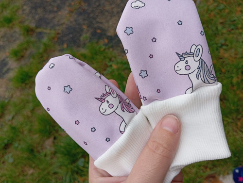 Rukavičky měnící unicorn softschell